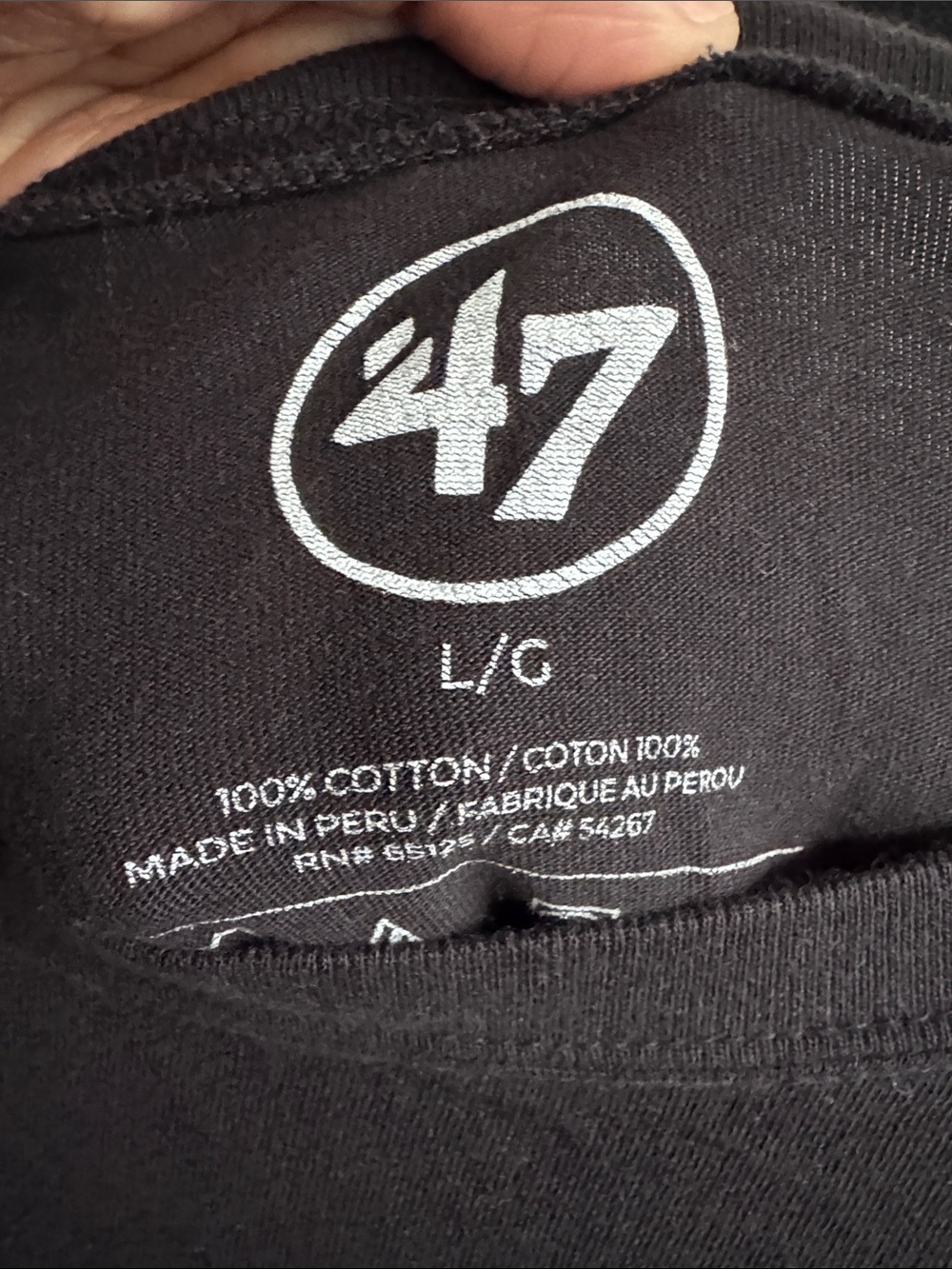 ’47 Brand Miami Marlins Embroidered Logo T-Shirt Black Size Large - Picture 5 of 8